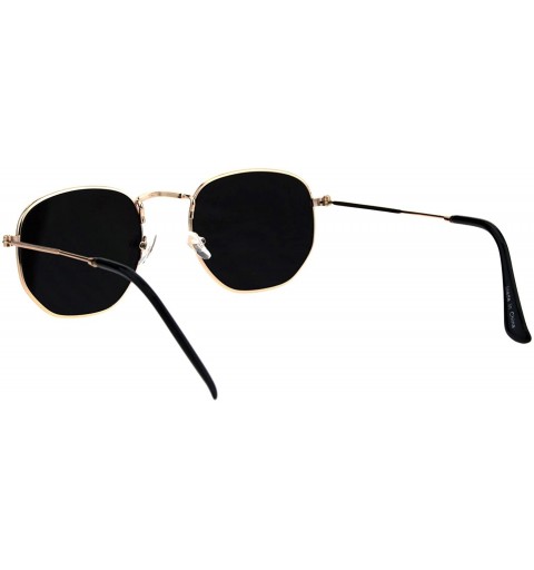 Rectangular Mens Color Mirror Luxury Victorian Metal Rim Rectangular Sunglasses - Gold Teal - C518GO9CLOS $15.36