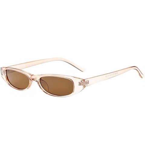Cat Eye Retro Cat Eyes Unisex Rapper Oval Shades Sunglasses (E) - CQ18ESMZILY $9.27