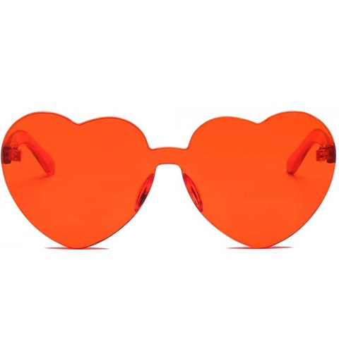 Square Women Fashion Heart-shaped Shades Sunglasses Integrated UV Candy Colored Glasses - A - CL18TOX9U0S $8.37