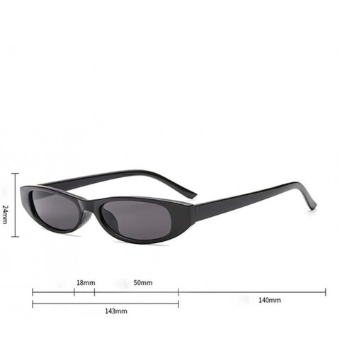 Cat Eye Retro Cat Eyes Unisex Rapper Oval Shades Sunglasses (E) - CQ18ESMZILY $9.27