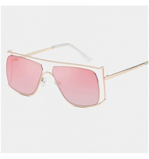 Goggle Fashion Square Sunglasses Women Irregularity Alloy Frame Gradient Sun Glasses Men Ocean Lenses Driving Goggles - CV198...