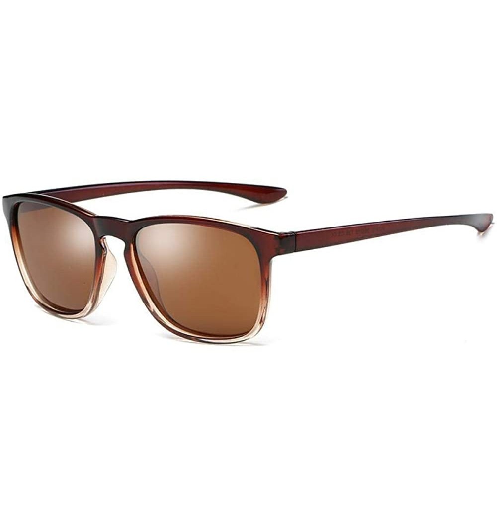 Aviator Mens Polarized Sunglasses Fashion Sun Glasses Male Driving Blue Multi - Tea - CG18XE083U7 $9.31