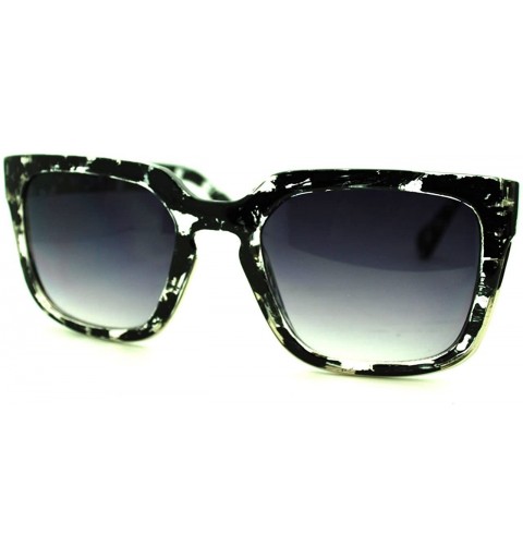 Square Designer Fashion Sunglasses Trendy Square Unisex Shades UV 400 - Black Tort - CW11QKHVLAB $20.41