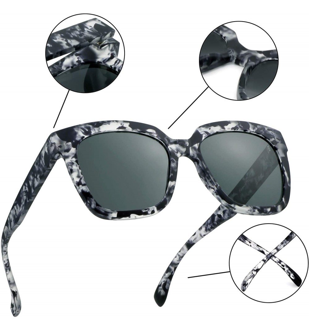 53672 Oversized One Lens Square Polarized Sunglasses Men Women Rivet S –  Cinily