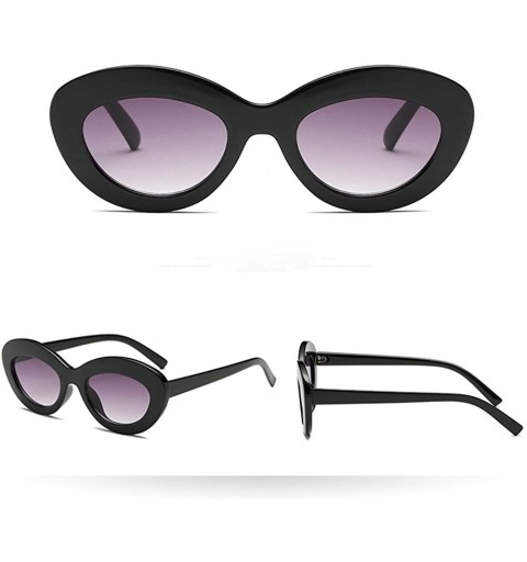 Oval Sunglasses for Women Men Oval Sunglasses Plastic Frame Sunglasses Retro Glasses Eyewear Sunglasses for Holiday - CZ18QU6...