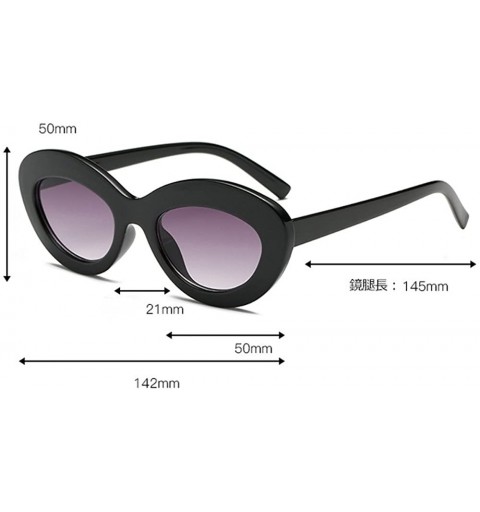 Oval Sunglasses for Women Men Oval Sunglasses Plastic Frame Sunglasses Retro Glasses Eyewear Sunglasses for Holiday - CZ18QU6...