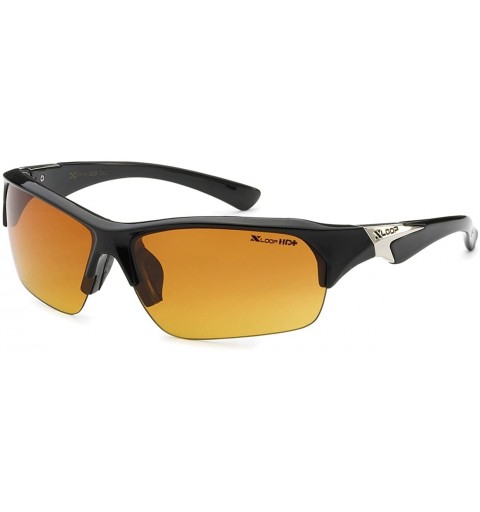 Wrap 5Zero1 HD Hot Unisex Half Frame Outdoor Sport Running Sunglasses - Black - CX11MAHYRYH $10.99