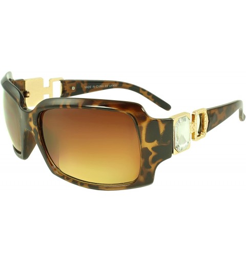 Square Square Sunglasses - Brown Leopard - C111FEPWMKT $10.31