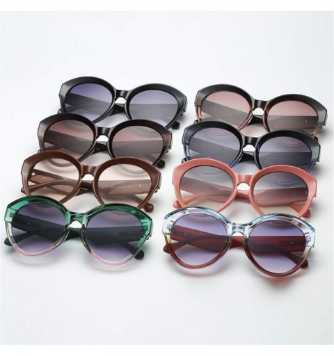 Goggle Womens Casual Round Large Frame Sunglasses Fashion Retro Style Trend Glasses - CE18TQYDL8N $10.78