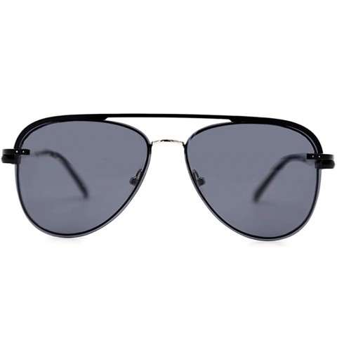 Aviator Magnetic Polarized Clip On Aviator Sunglasses Metal for Prescription Glasses DC3039 - Black/Silver - CB1927QZ2SN $18.44