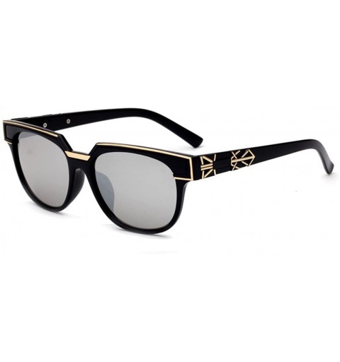 Shield Sunglasses UV protection driving mirror - Silver Color - CU18G742G3C $53.86
