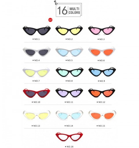 Cat Eye Distaff Fashion Cat Eye Shades Sunglasses Polarized Incorporate Candy Colored Glasses Sunglasses - No.16 - CH18Z60MW8...