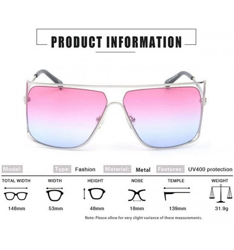 Sport Unisex Oversized Stylish Cut-out Color And Clear Lens Sunglasses - Gold-clear - CZ182W8D59S $18.59
