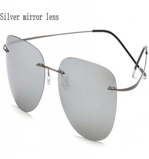 Square Polarized Sunglasses Polaroid Light Designer Rimless Polaroid Gafas Men Sun Glasses Eyewear - Zp2117-c4 - CN18Y7E9G3S ...