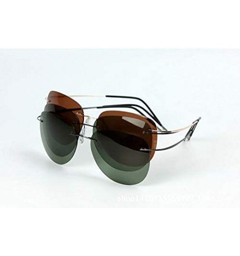 Square Polarized Sunglasses Polaroid Light Designer Rimless Polaroid Gafas Men Sun Glasses Eyewear - Zp2117-c4 - CN18Y7E9G3S ...