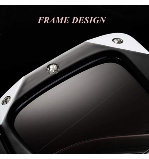 Oval Square Diamond Sunglasses-Owersized Thick Frame Eyewear-Vintage Shade Glasses - C - C2190ED6KQ3 $28.77