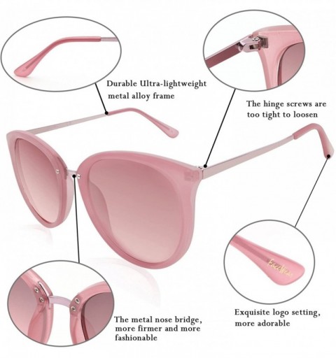 Cat Eye Fashion Cat Eye Sunglasses for Women 100% UV Protection FW3002 - C3 Pink - C118ET6URHZ $13.65