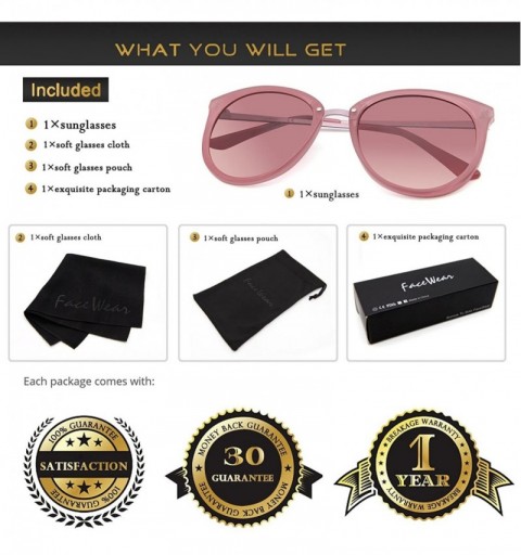 Cat Eye Fashion Cat Eye Sunglasses for Women 100% UV Protection FW3002 - C3 Pink - C118ET6URHZ $13.65