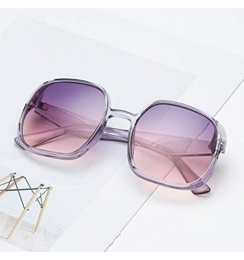 Butterfly Retro Oversized Big Squared Shape Sunglasses Vintage Style Thick-Rimmed Glasses - E - CX196SI39W9 $8.87