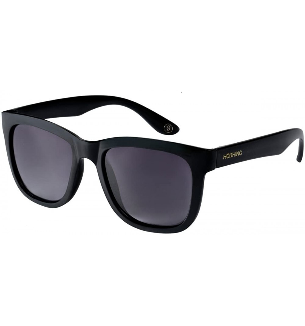 Square Plastic Frame with Square Lens Sunglasses for Women and Men Polarized UV 400 Protection - Black - C918EOXN9D3 $14.25