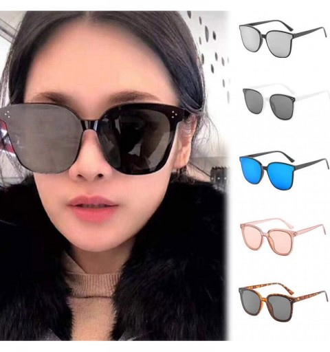 Round Sunglasses for Women Oversized Fashion Vintage Eyewear for Driving Fishing - Mirrored Polarized Lens - Silver - CX18T5L...