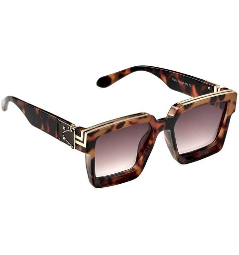 Rimless Square Luxury Sunglasses Men Women Fashion UV400 Glasses - C2 Leopard - CV198ZKDEC2 $30.75