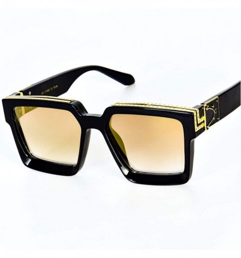 Rimless Square Luxury Sunglasses Men Women Fashion UV400 Glasses - C2 Leopard - CV198ZKDEC2 $30.75