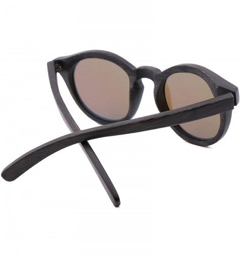 Square Design Retro Men Sunglasses Polarized UV400 Glasses Handmade Bamboo Wood Men And Women - Barbie Pink - CH198ZY65UT $36.08