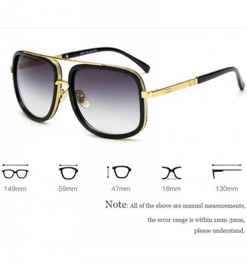 Oversized Oversized Men Sunglasses Luxury Women Sun Glasses Square Retro - C11 - C5194OH97AZ $21.86