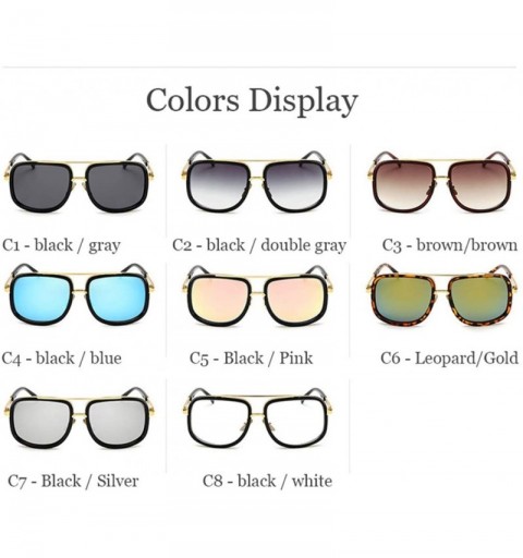 Oversized Oversized Men Sunglasses Luxury Women Sun Glasses Square Retro - C11 - C5194OH97AZ $21.86