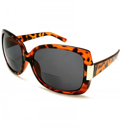 Square Bifocal Reading Sunglasses for Women Jackie O Fashion Reader Sun Glasses - Tortoise - CN18EZN4NUY $32.87