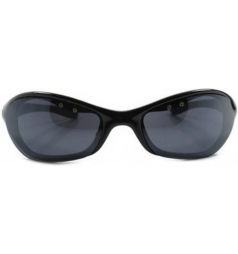 Rectangular Outdoor Athletic Baseball Around Rectangle Sport Sunglasses - Black - C918ECEX3NQ $15.72