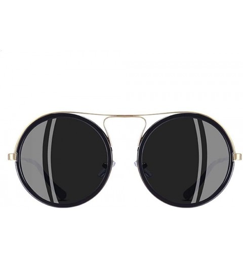 Aviator Vintage Round Sunglasses Women Reflective Sunglasses Female C1Gray - C4silver - C618Y4RNZWS $13.83