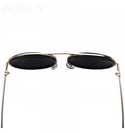 Aviator Vintage Round Sunglasses Women Reflective Sunglasses Female C1Gray - C4silver - C618Y4RNZWS $13.83