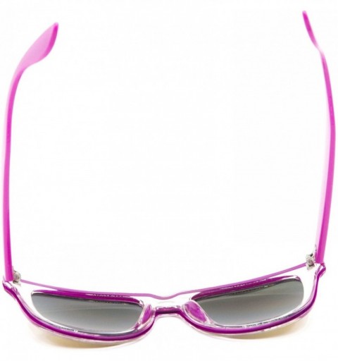 Wayfarer Designer Fashion Sunglasses For Men Women - UV400 Retro Sun Glasses - .Pink Neon - CX17X67LU9A $9.32