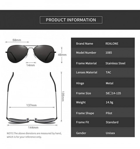 Aviator Fashion Polarized Sun- UV Protective Aviator Glasses-C12 - CC19706UGM4 $37.15