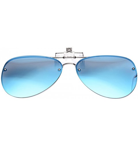 Aviator Anti Glare Polarized Clip-on Sunglasses for Unisex Suitable for Outdoor Sport - Blue - C718E2LIQN8 $10.13