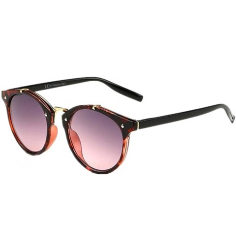 Rimless Women Vintage Mirror UV400 Round Sunglasses Eyewear Retro Sun Glasses - Purple - C617AZYCUW7 $11.44