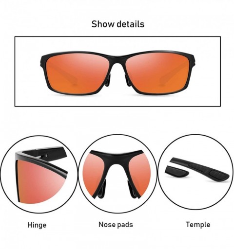 Sport Polarized Sunglasses for Men and Women - Al-Mg Metal Frame Ultra Light 100% UV Blocking Sports Sun glasses - CU194T6YX9...