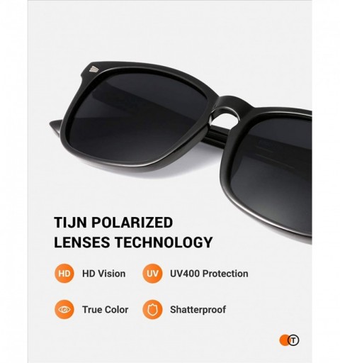 Square Polarized Sunglasses for Women Men Classic Trendy Stylish Sun Glasses 100% UV Protection - CL1905LGM2Z $14.12