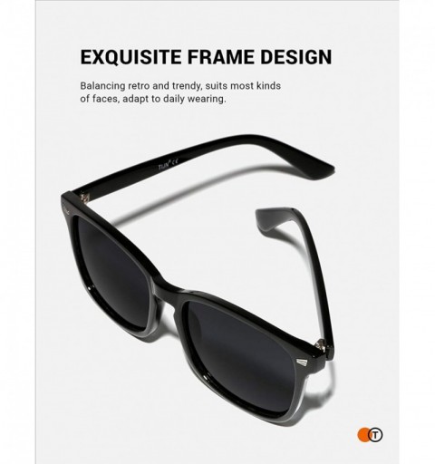 Square Polarized Sunglasses for Women Men Classic Trendy Stylish Sun Glasses 100% UV Protection - CL1905LGM2Z $14.12