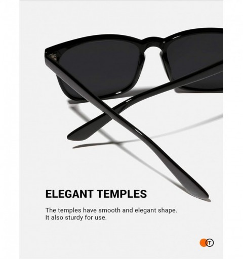 Square Polarized Sunglasses for Women Men Classic Trendy Stylish Sun Glasses 100% UV Protection - CL1905LGM2Z $14.12