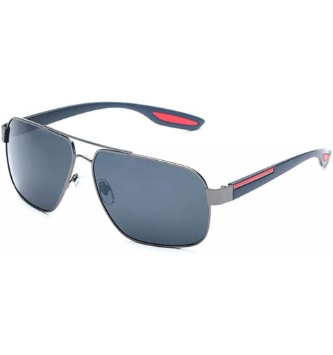 Aviator Classic Polarized Men's Sunglasses- Vintage Framed Sunglasses Men's Sunglasses - A - CQ18SN7E49L $48.37