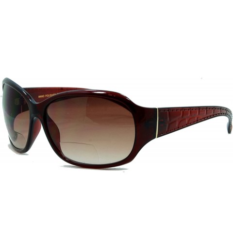 Oversized Later Gators Bifocal Sunglasses for Women - Brown - CM11JJXPEGV $31.00