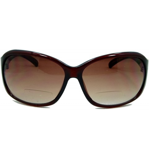 Oversized Later Gators Bifocal Sunglasses for Women - Brown - CM11JJXPEGV $55.17