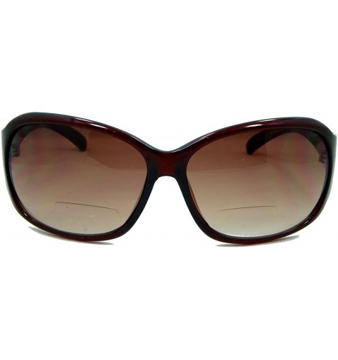 Oversized Later Gators Bifocal Sunglasses for Women - Brown - CM11JJXPEGV $31.00