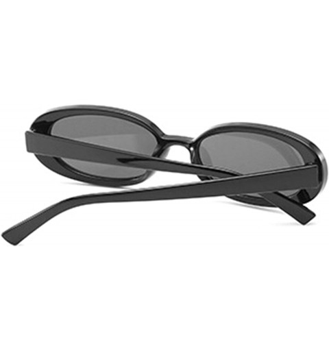 Oval Classic style Oval Sunglasses for Women PC Resin UV 400 Protection Sunglasses - Black - C118T2TQ7A2 $18.00