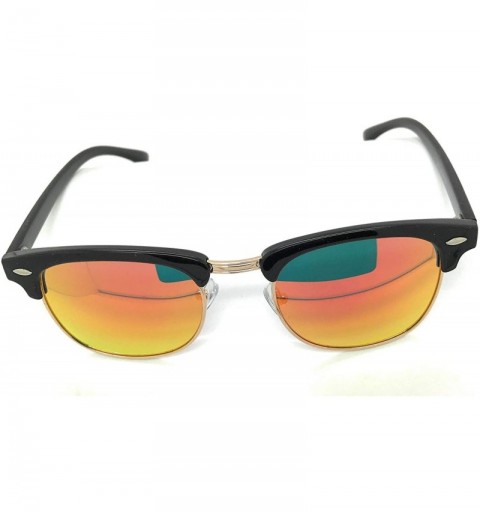 Wayfarer Semi Rimless Polarized Sunglasses Women Men Retro Brand Sun Glasses - Red - CT18L54273A $11.07