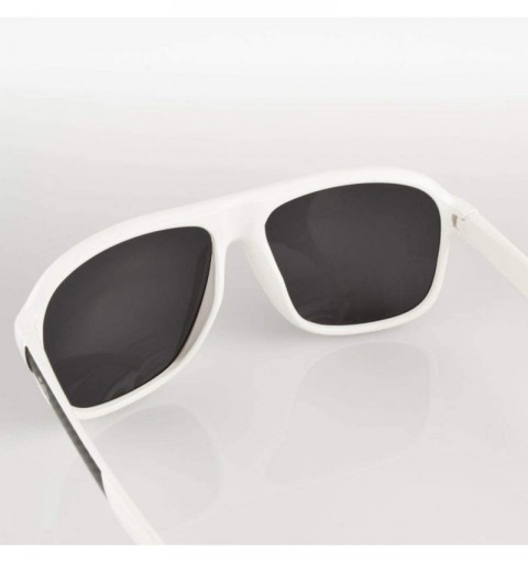 Oversized Madison Polarized Retro Men's & Women's Sunglasses - White - CS12NGCXB78 $17.27