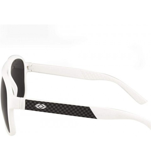 Oversized Madison Polarized Retro Men's & Women's Sunglasses - White - CS12NGCXB78 $17.27